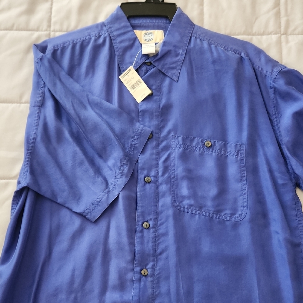 Silk Men's Blue Shirt